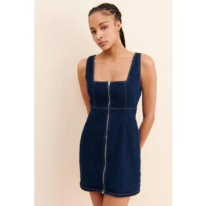 Urban Outfitters BDG, Zella Denim Zip Up Mini Dress, Size 10